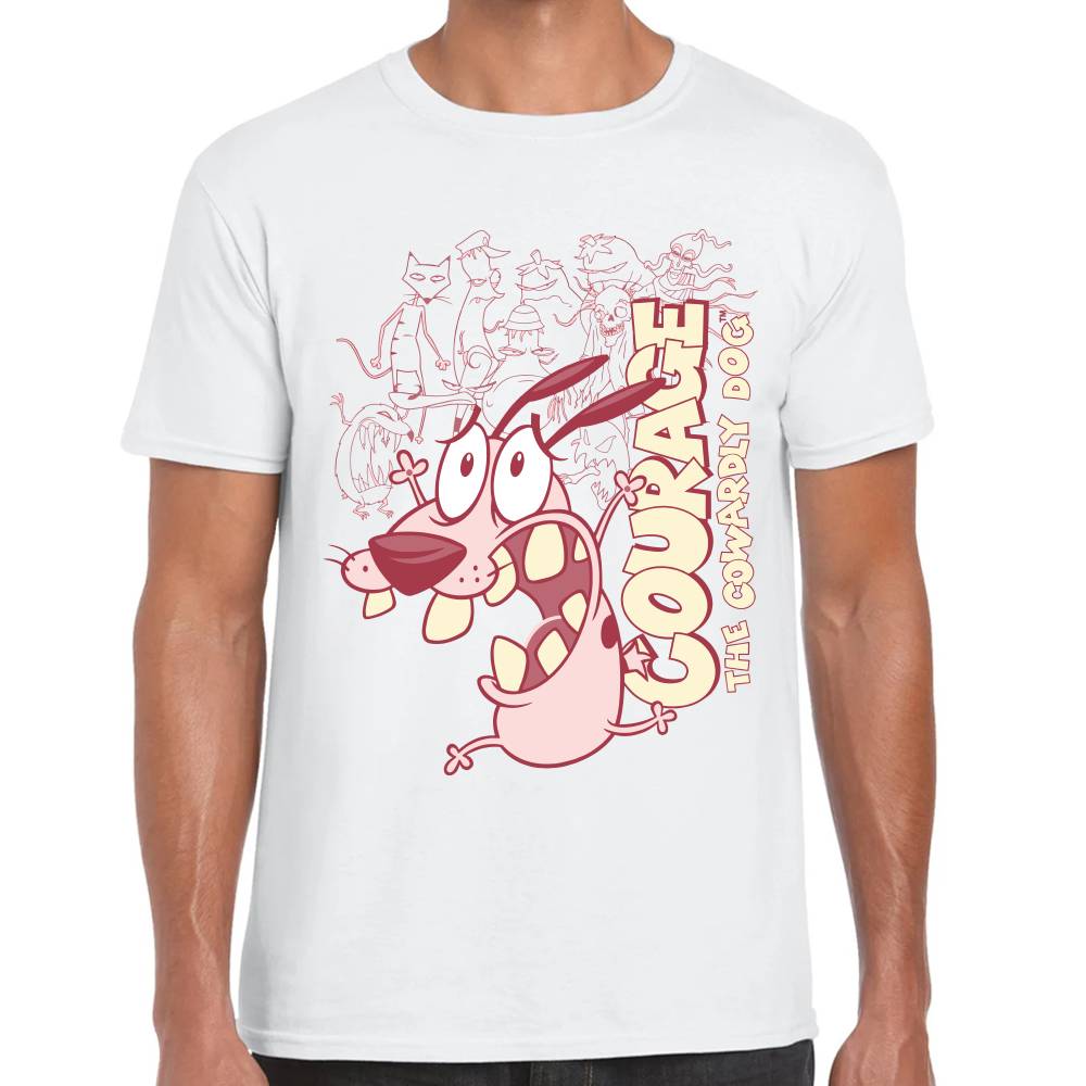 Playera Coraje El Perro Cobarde Algodón Premium #0002924 Imagen principal del producto