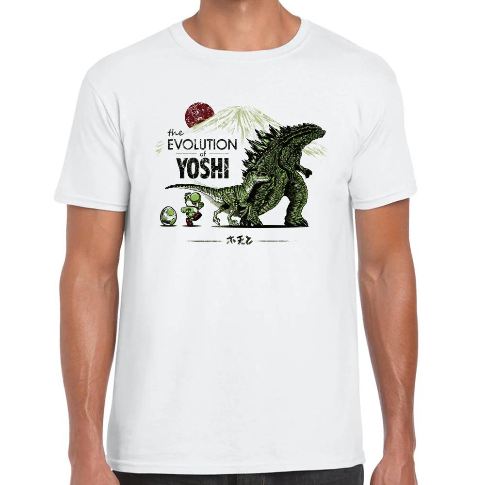 Playera The Evolution Yoshi vs Godzilla Algodón Premium #0002925 Imagen principal del producto