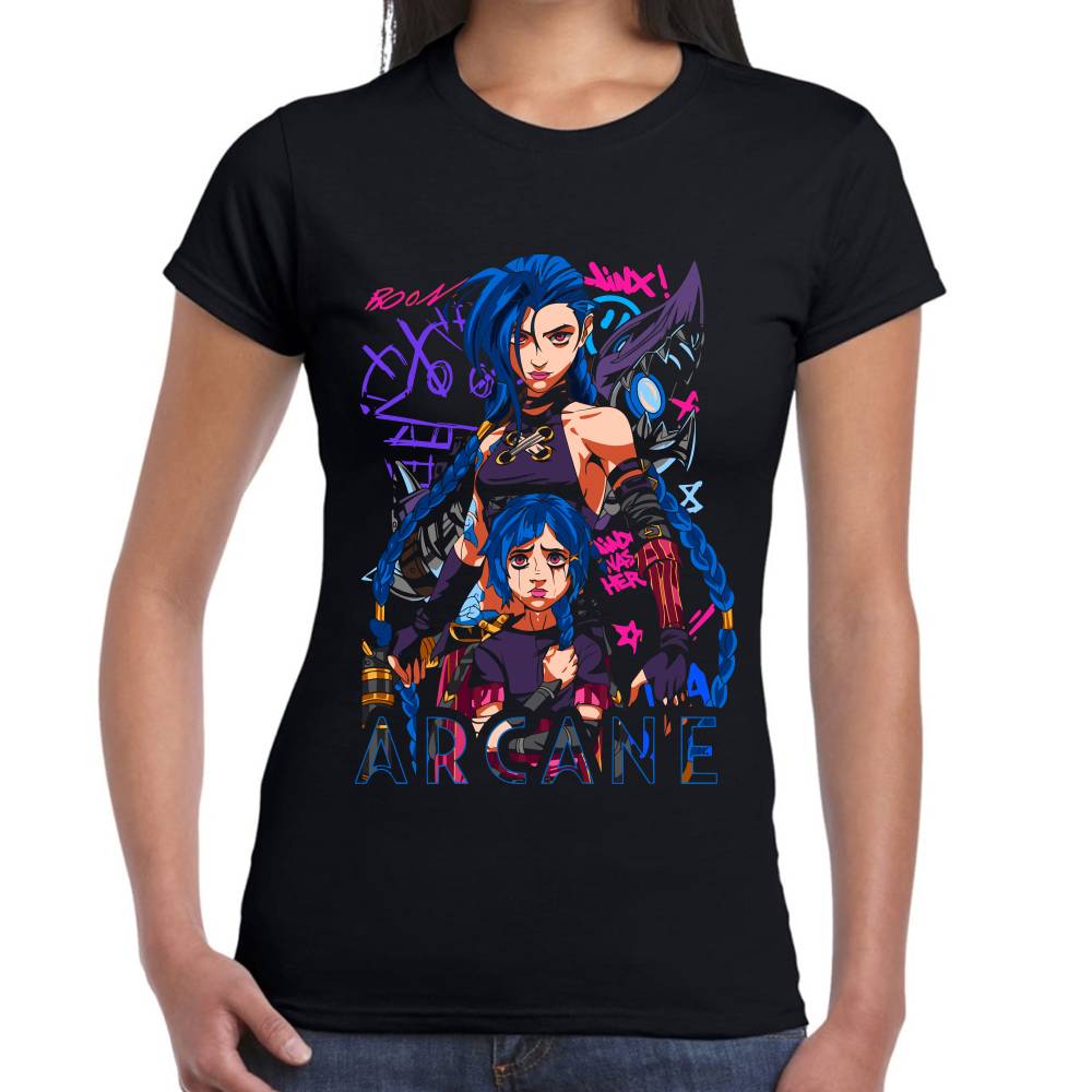 Playera Arcane Piltover y Zaun Algodón Premium #0002928
