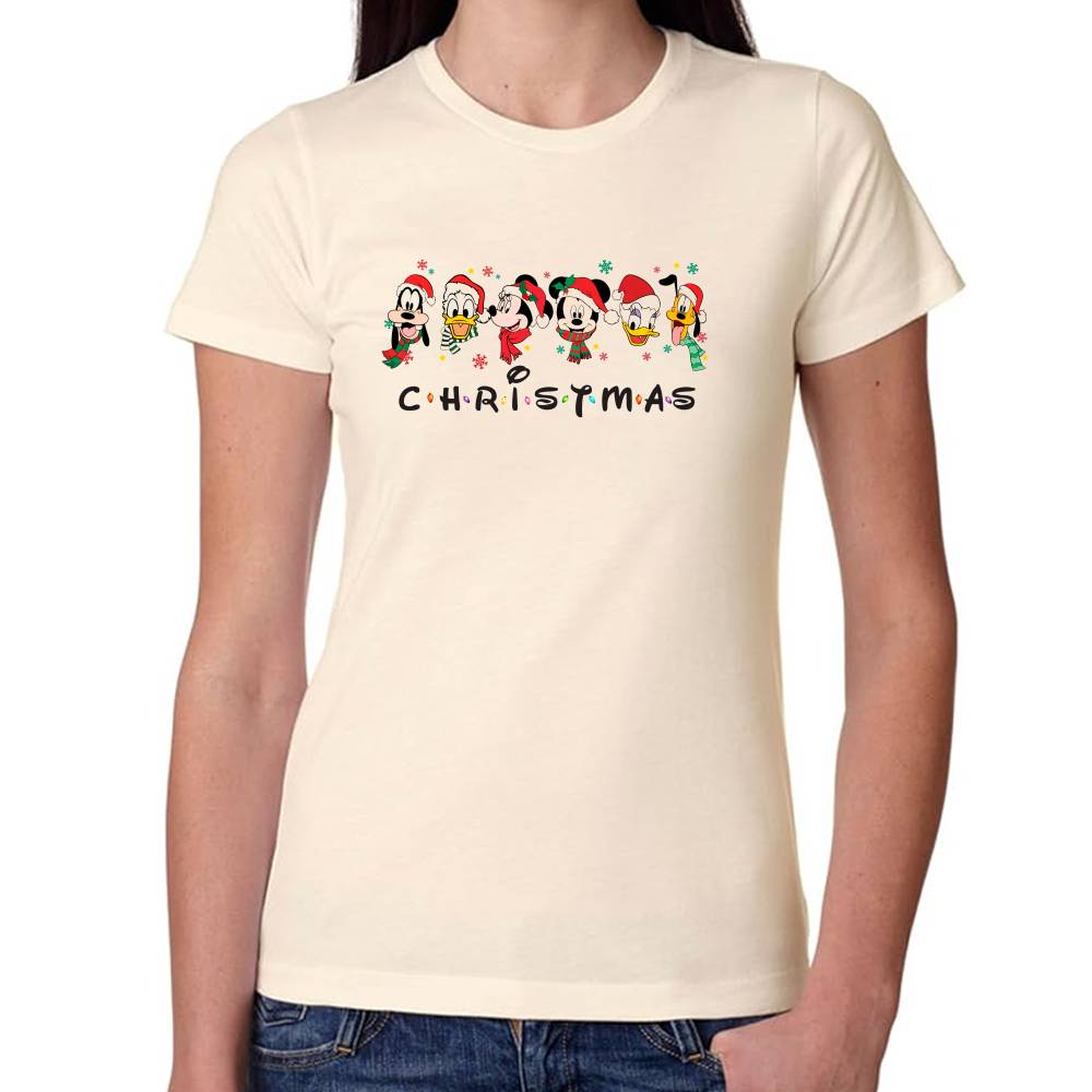 Playera Christmas Disney Personajes Algodón Premium #0002934