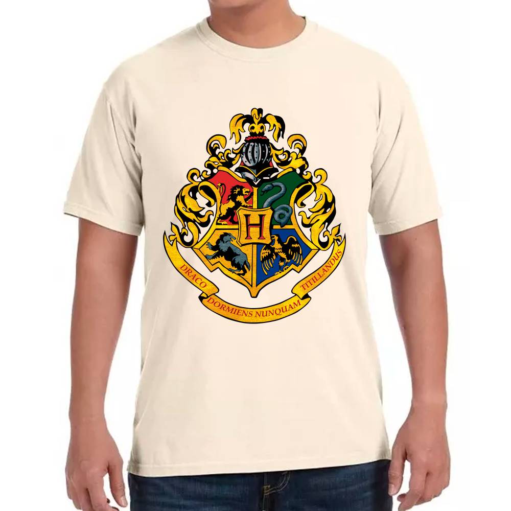 Playera Harry Potter Escudo Hogwarts Algodón Premium #0002936
