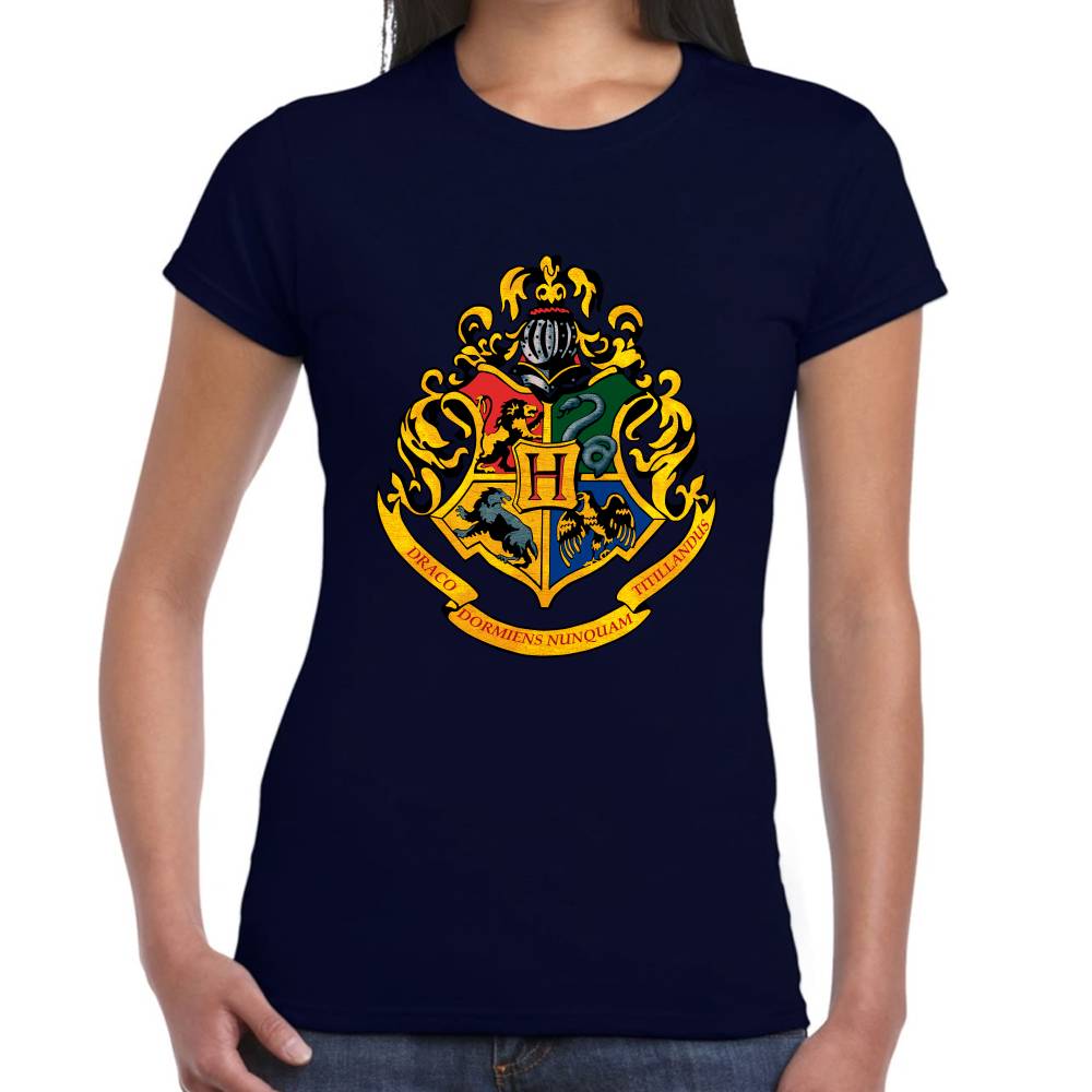 Playera Harry Potter Escudo Hogwarts Algodón Premium #0002936