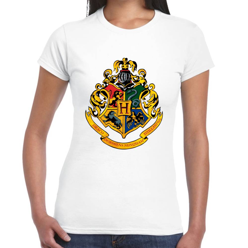 Playera Harry Potter Escudo Hogwarts Algodón Premium #0002936