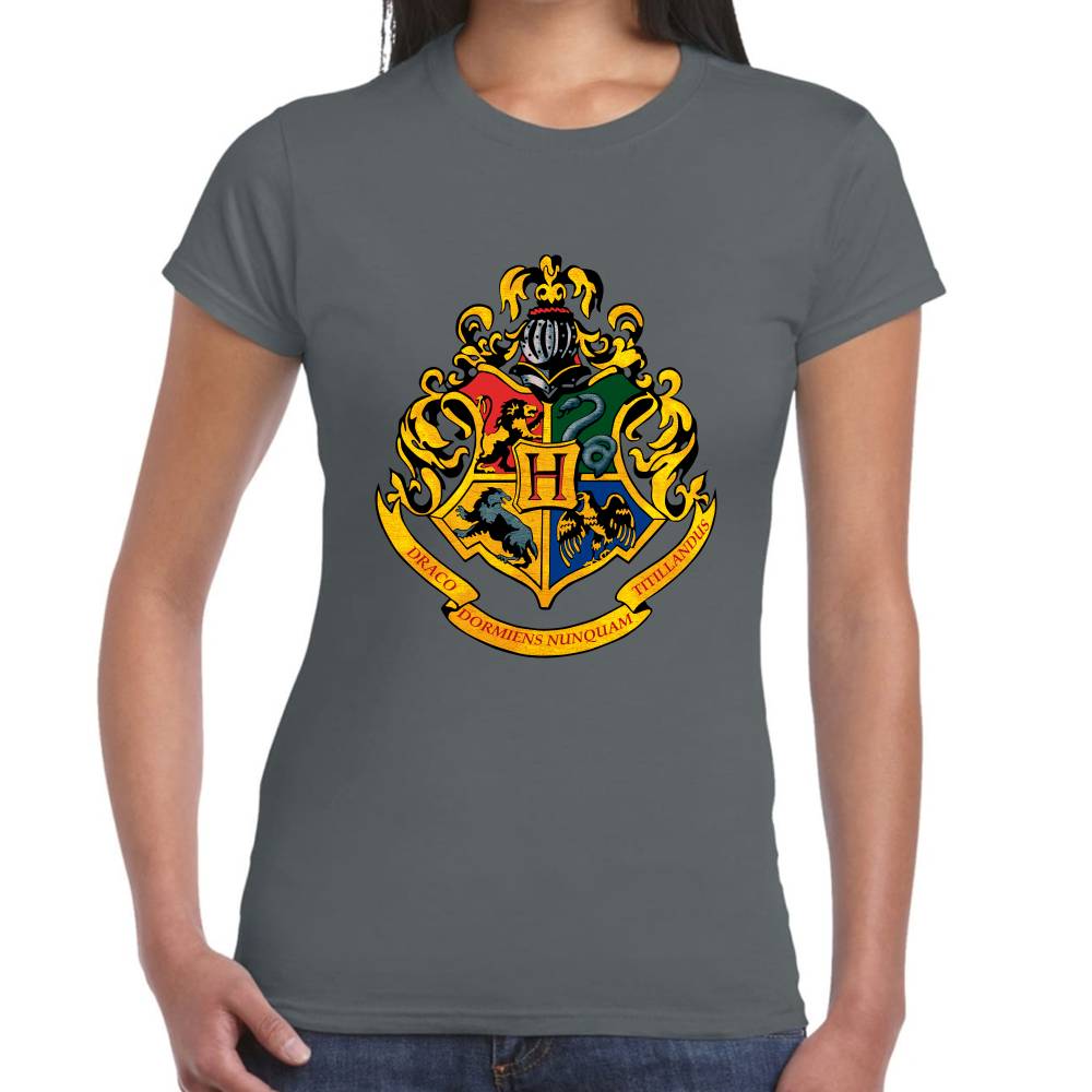 Playera Harry Potter Escudo Hogwarts Algodón Premium #0002936