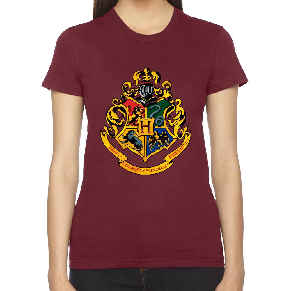Playera Harry Potter Escudo Hogwarts Algodón Premium #0002936