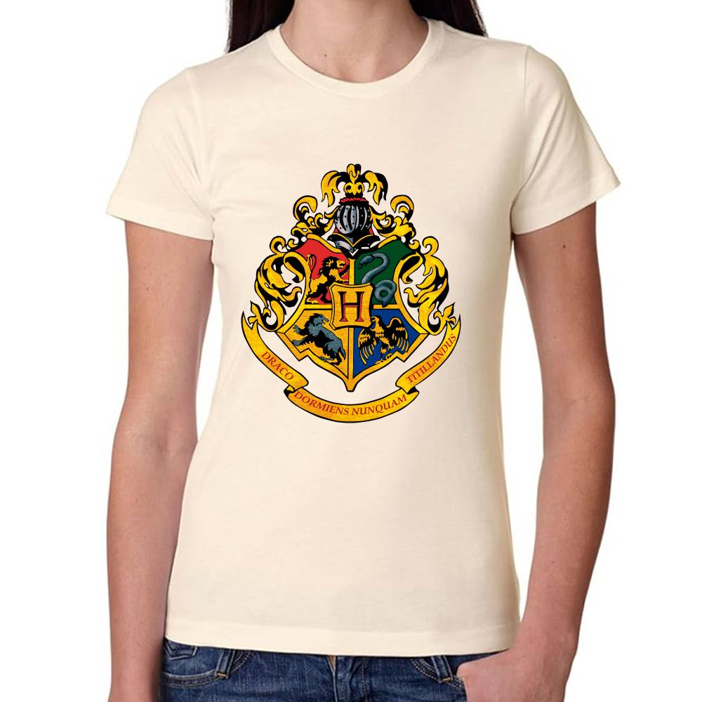 Playera Harry Potter Escudo Hogwarts Algodón Premium #0002936