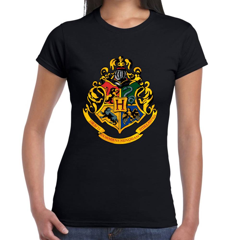 Playera Harry Potter Escudo Hogwarts Algodón Premium #0002936
