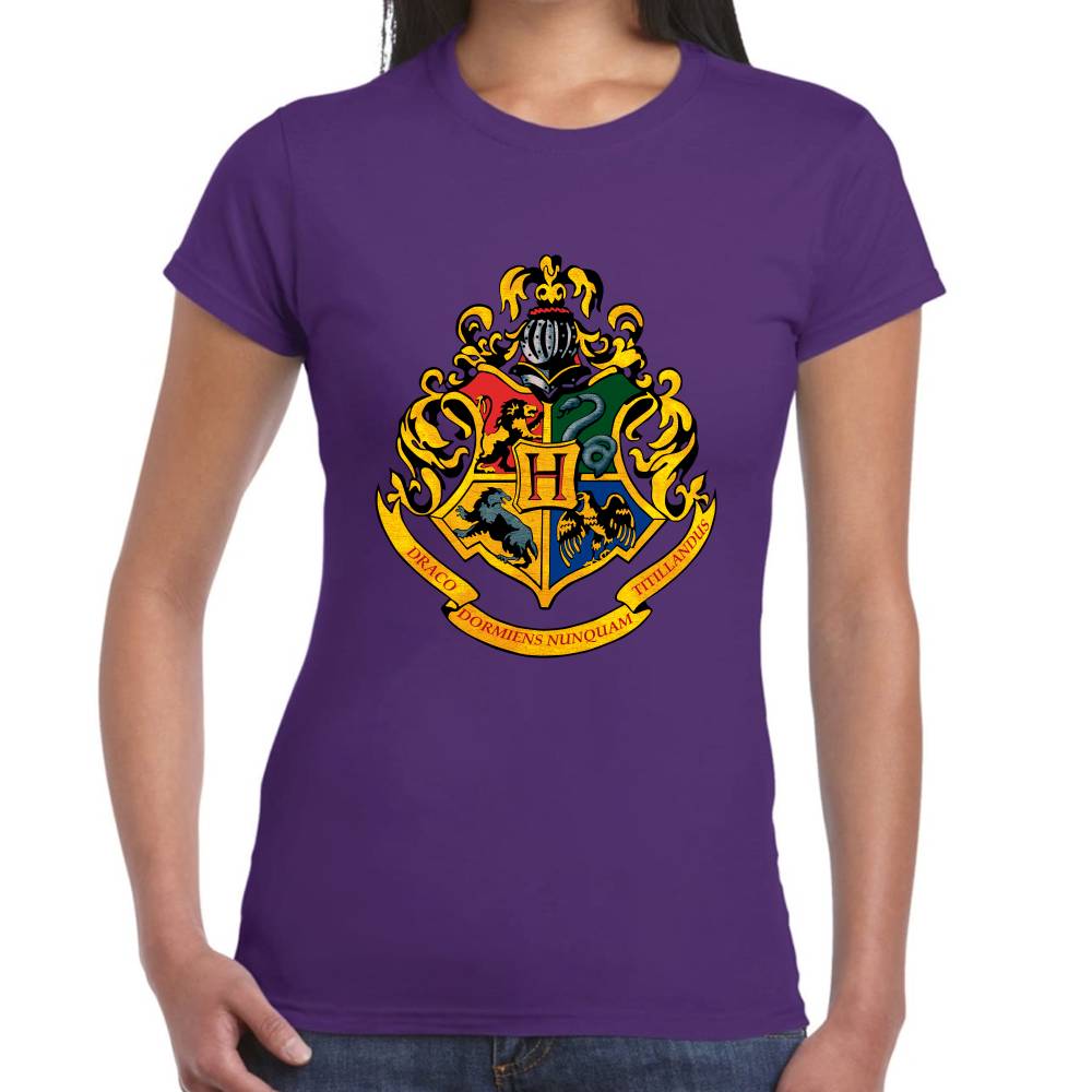 Playera Harry Potter Escudo Hogwarts Algodón Premium #0002936