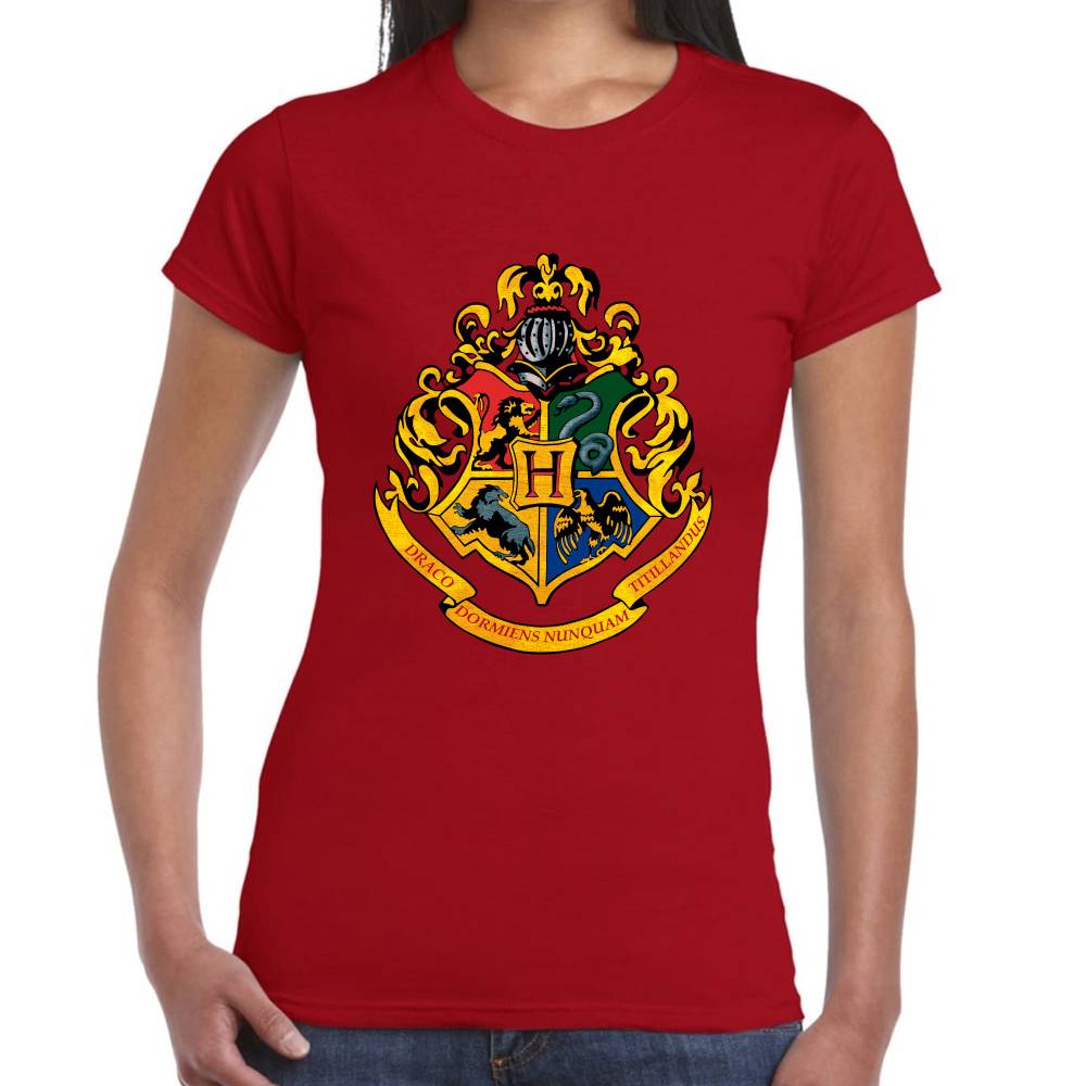 Playera Harry Potter Escudo Hogwarts Algodón Premium #0002936