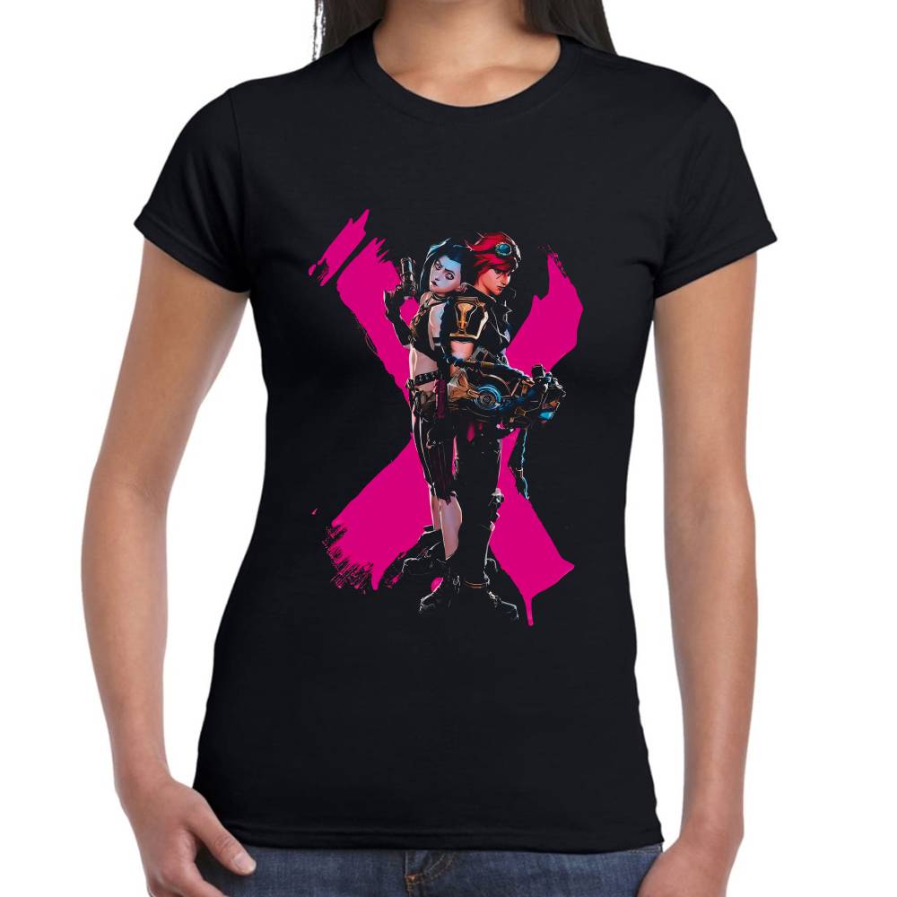 Playera Arcane Vi & Jinx Arcamne Algodón Premium #0002937