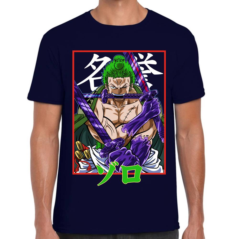 Playera One Piece Zoro Wano Algodón Premium #0002947