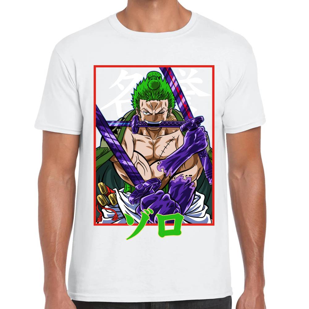 Playera One Piece Zoro Wano Algodón Premium #0002947