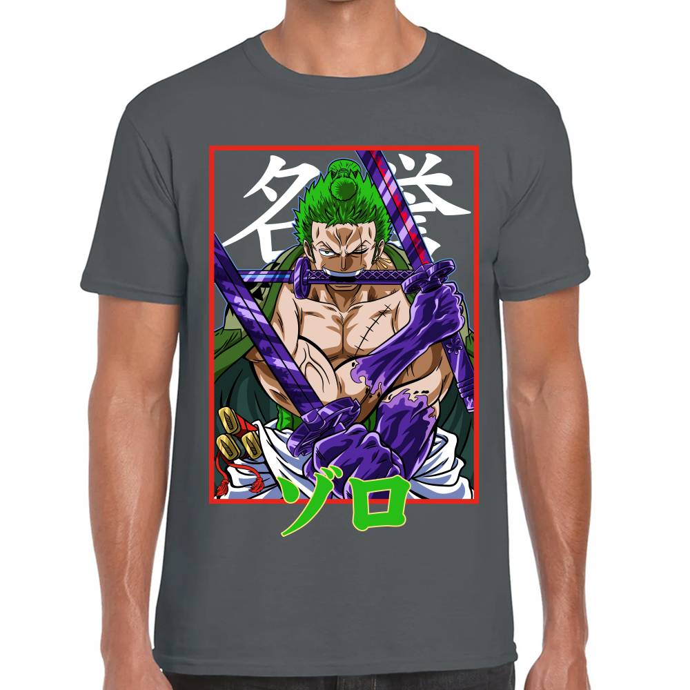 Playera One Piece Zoro Wano Algodón Premium #0002947