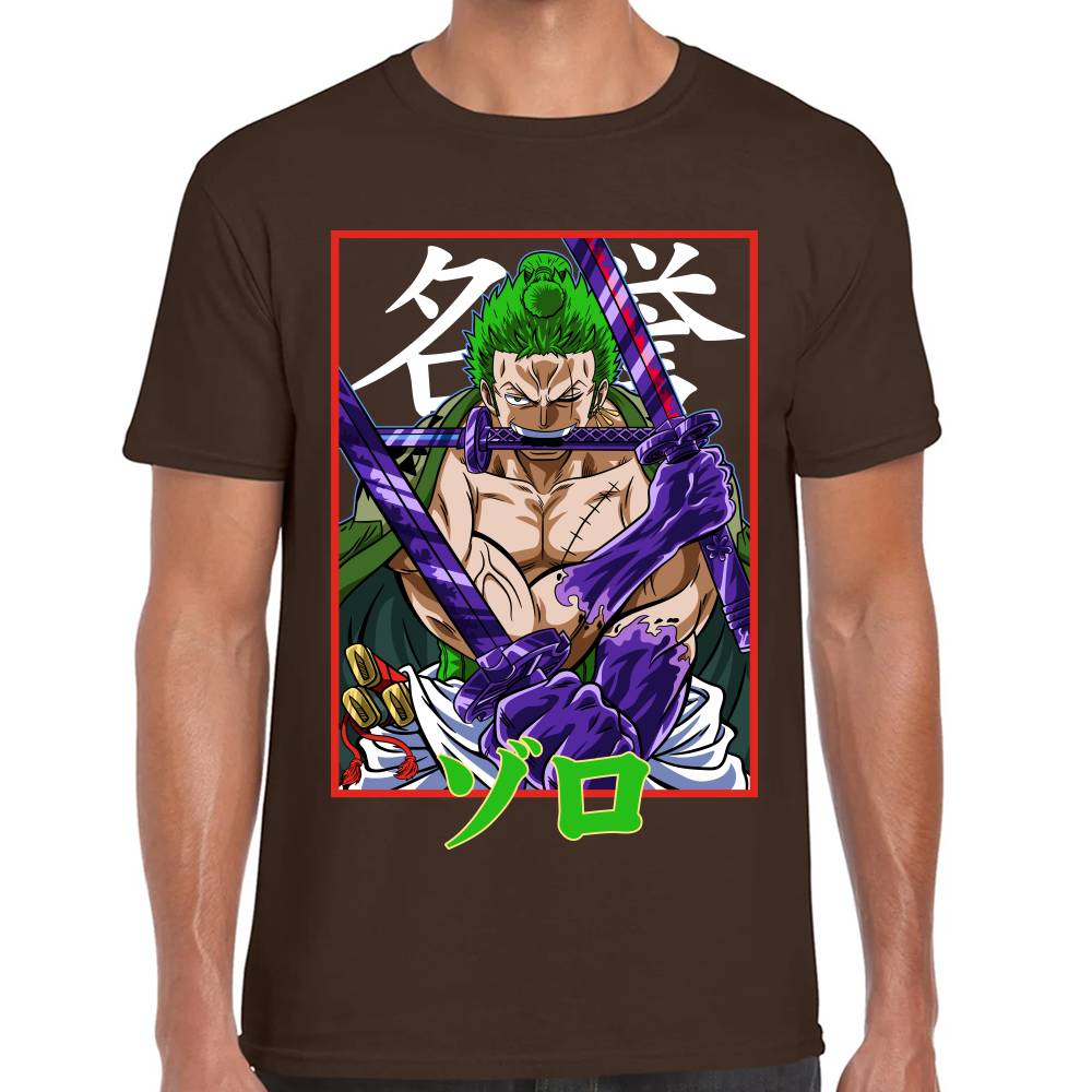 Playera One Piece Zoro Wano Algodón Premium #0002947