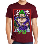 Playera One Piece Zoro Wano Algodón Premium #0002947