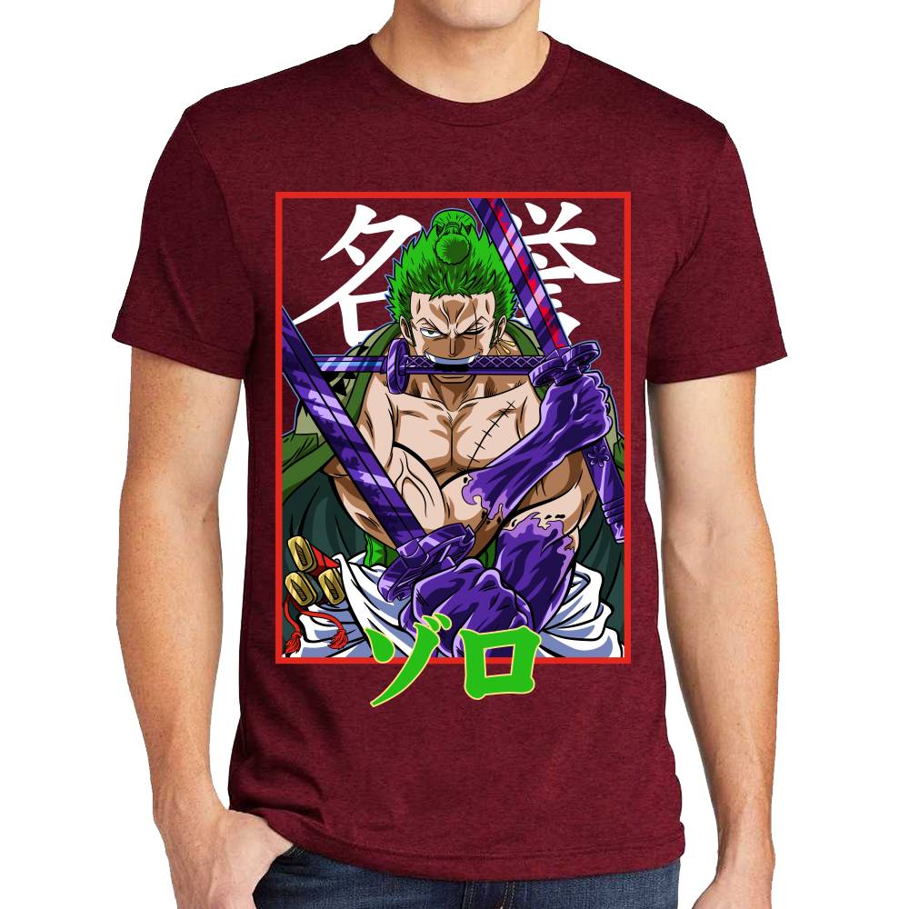 Playera One Piece Zoro Wano Algodón Premium #0002947