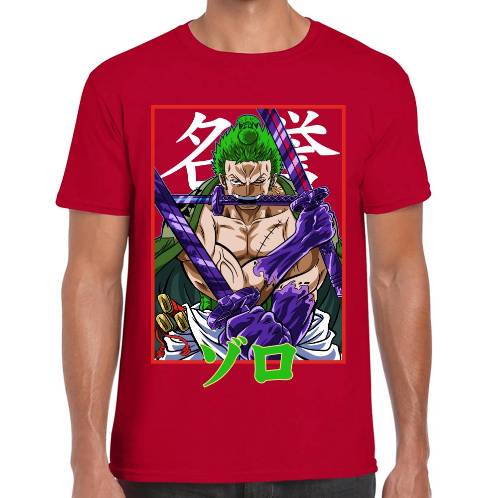 Playera One Piece Zoro Wano Algodón Premium #0002947