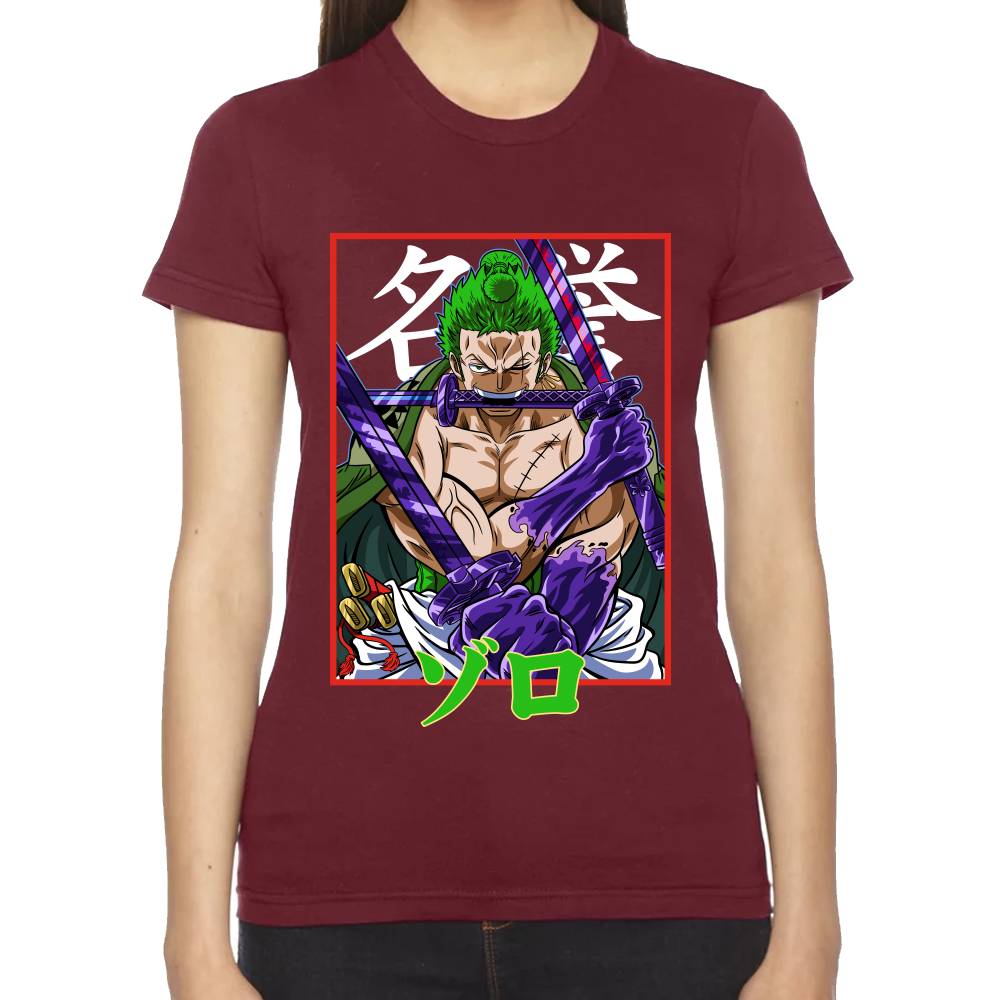 Playera One Piece Zoro Wano Algodón Premium #0002947