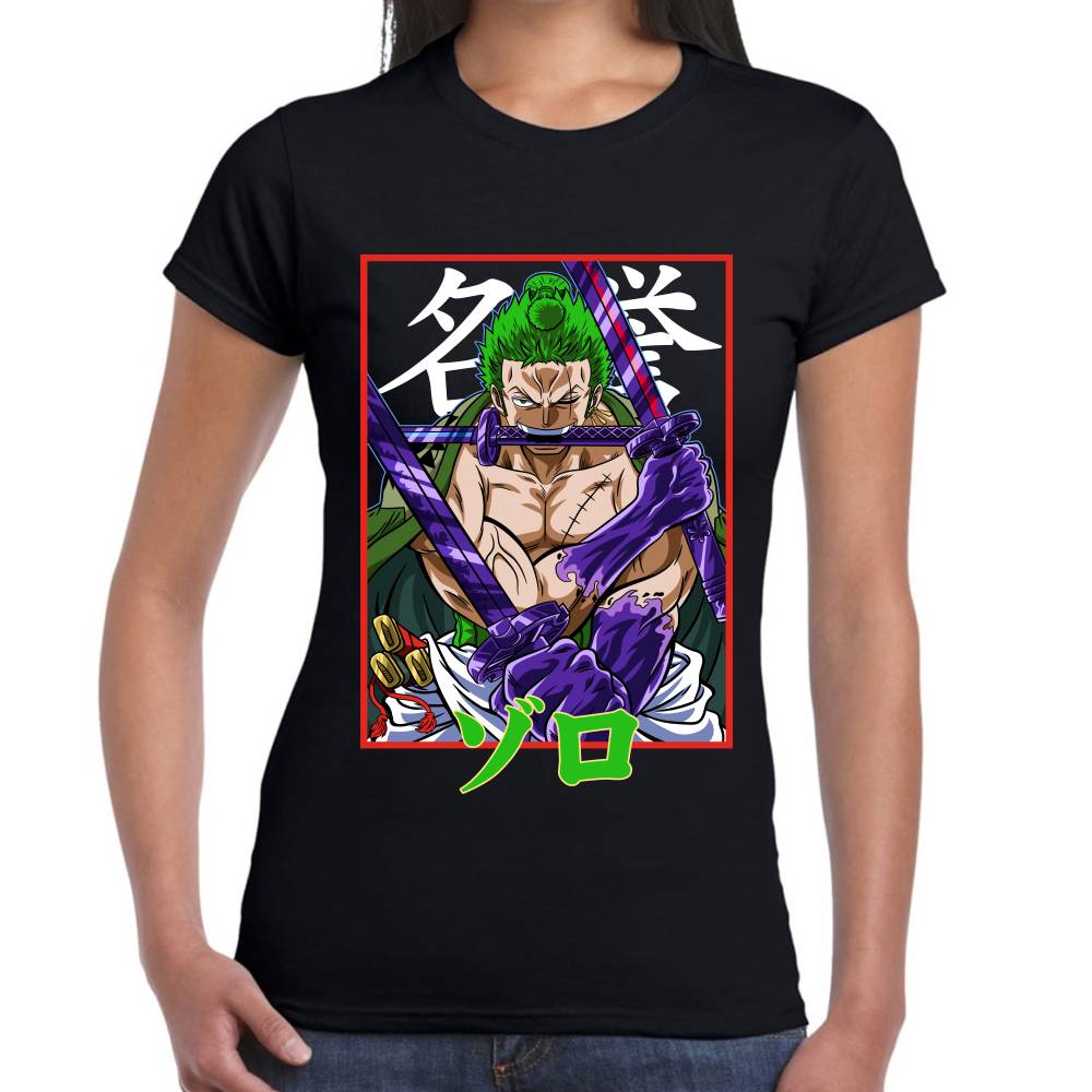 Playera One Piece Zoro Wano Algodón Premium #0002947