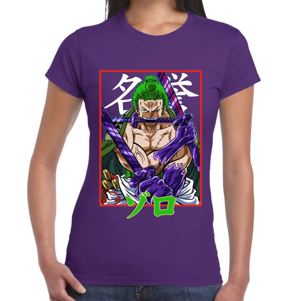 Playera One Piece Zoro Wano Algodón Premium #0002947