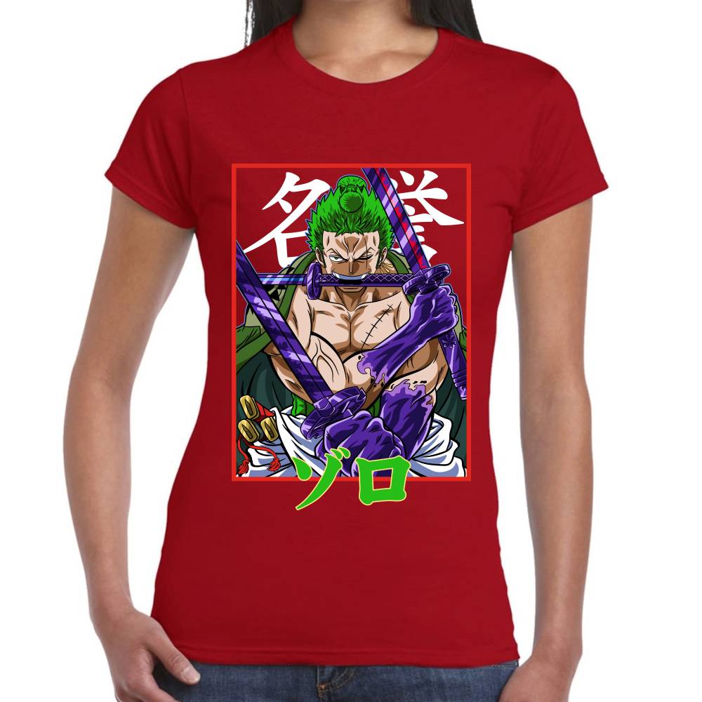 Playera One Piece Zoro Wano Algodón Premium #0002947
