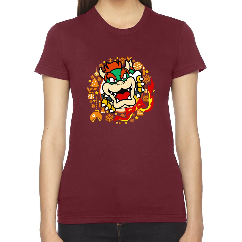 Playera Bowser Mario Bross Navidad Algodón Premium #0002967