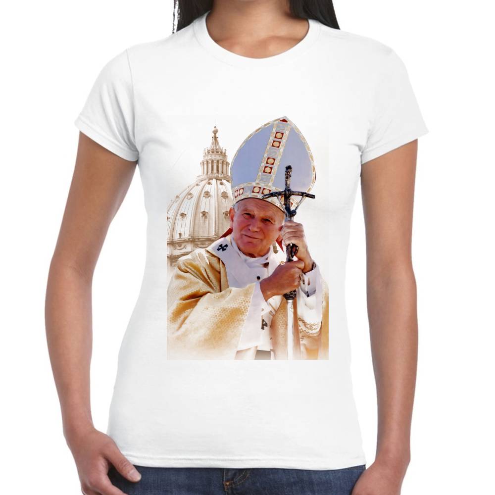 Playera Papa Juan Pablo II Algodón Premium #0002980