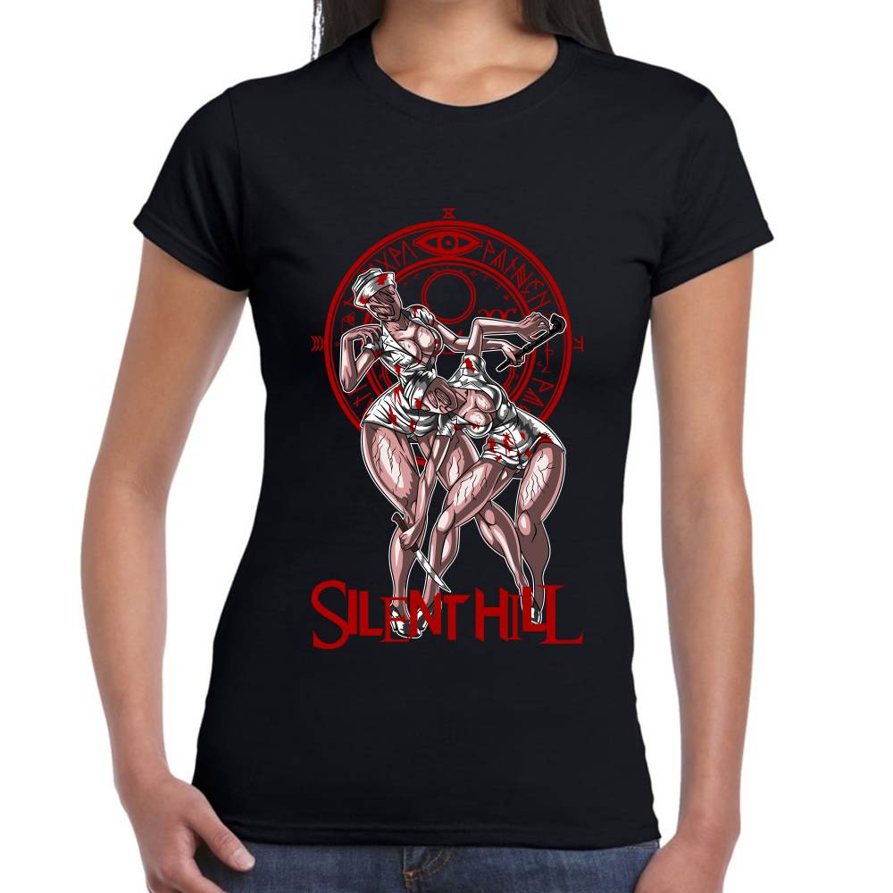 Playera Nurses Silent Hill Algodón Premium #0002989 Imagen secundaria del producto