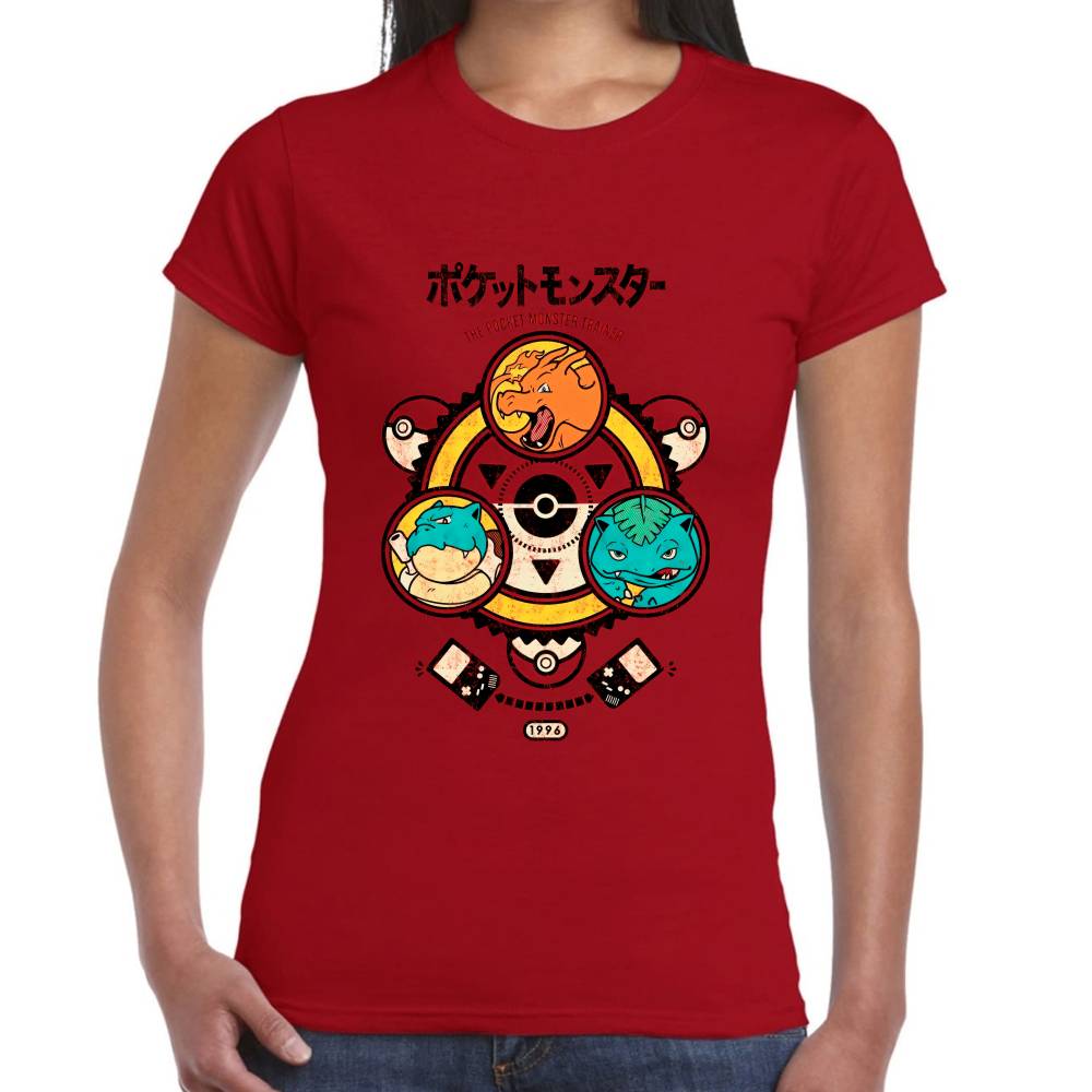 Playera Charizard, Blastoise & Venusaur Iniciales Pokemon Algodón Premium #0003002