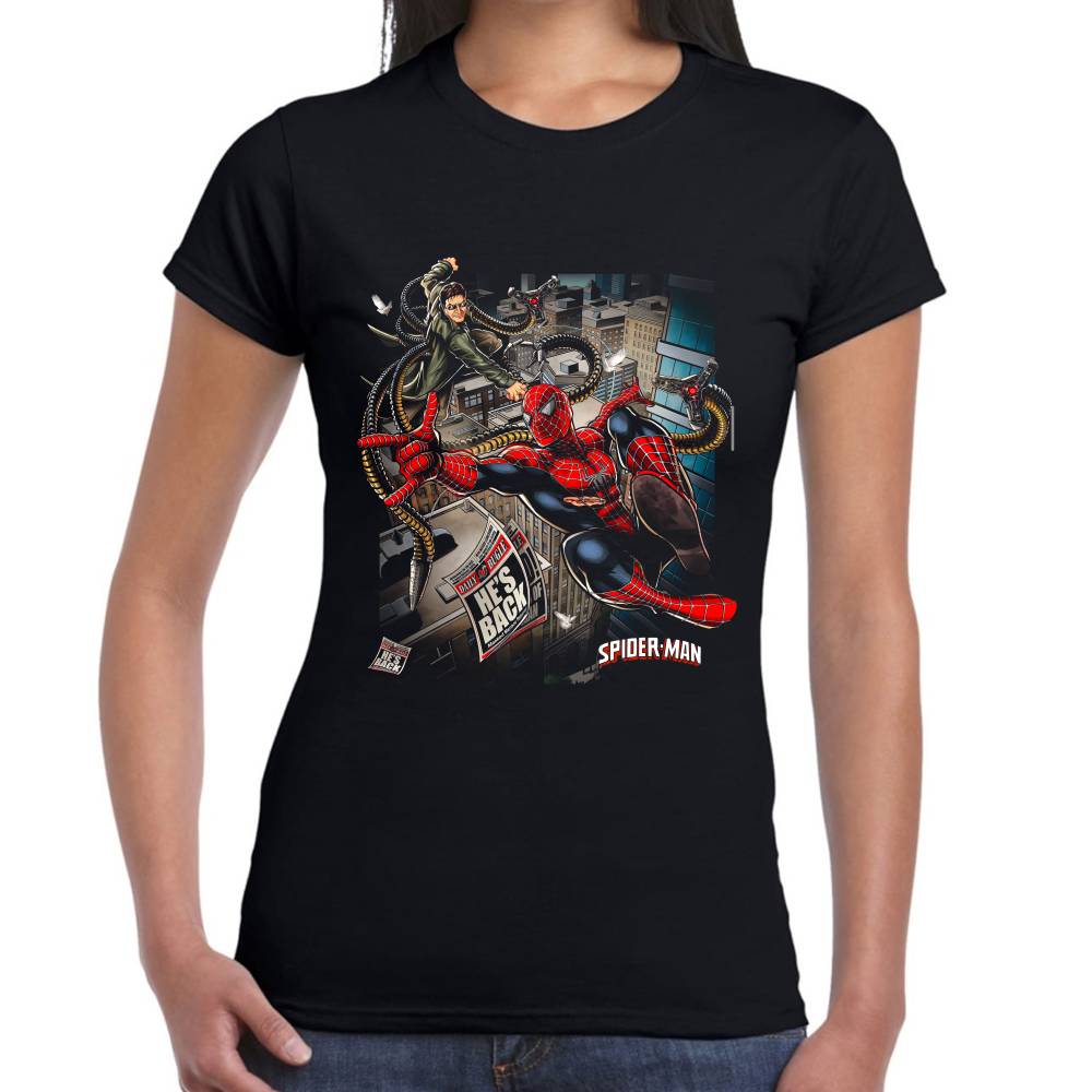 Playera Spider Man vs Doctor Octopus Marvel Algodón Premium #0003017