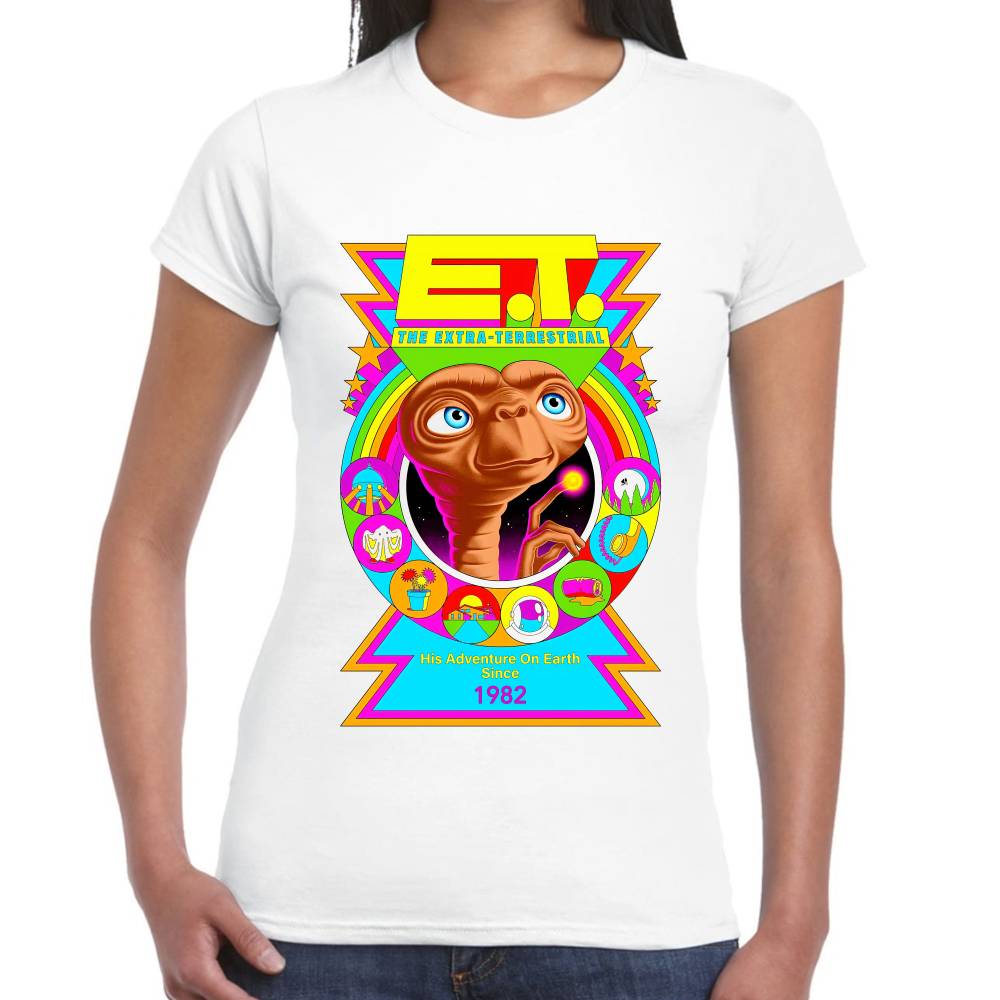 Playera E.T. El Extraterrestre Algodón Premium #0003021 Imagen secundaria del producto