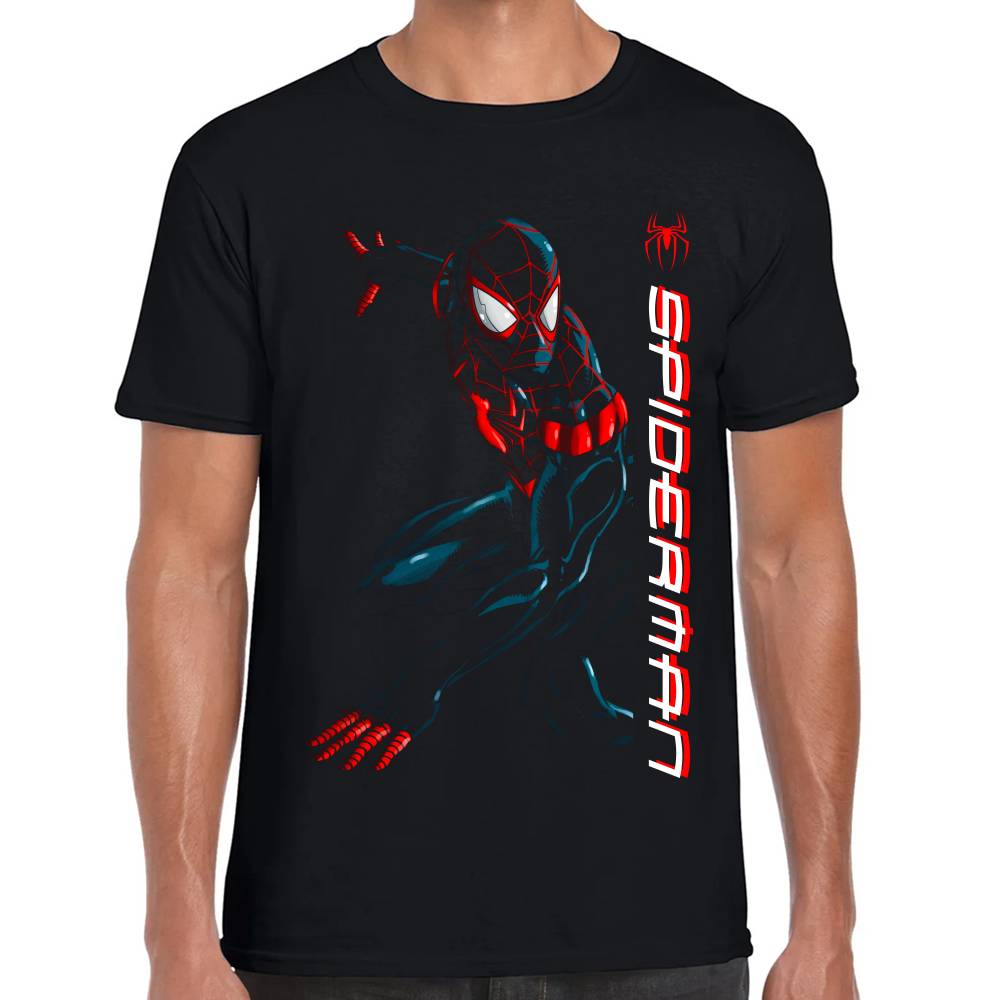 Playera Miles Morales Spider-Man Black Marvel Algodón Premium #0003023 Imagen principal del producto
