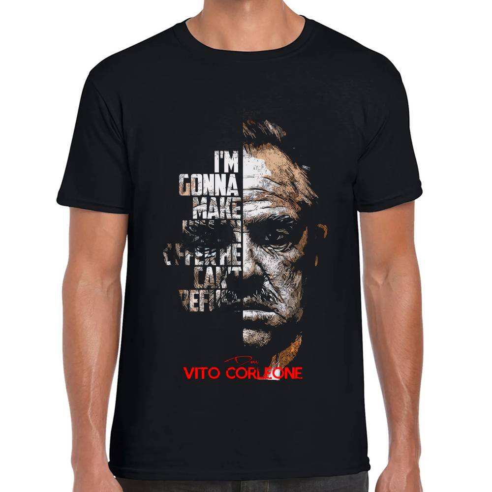 Playera Vito Corleone El Padrino Algodón Premium #0003026 Imagen principal del producto