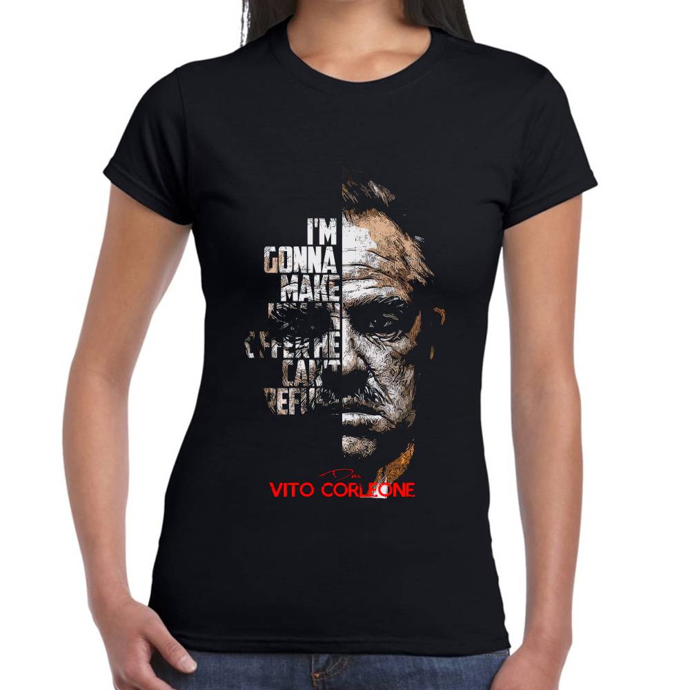 Playera Vito Corleone El Padrino Algodón Premium #0003026