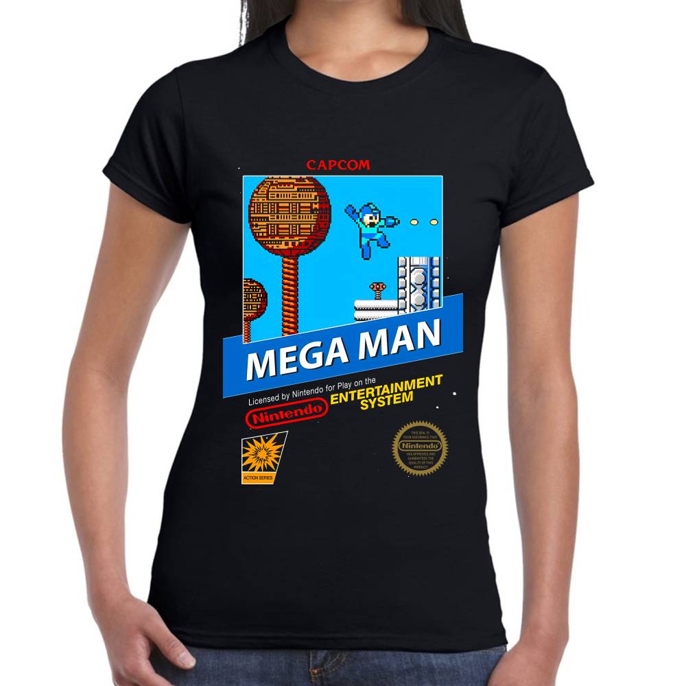 Playera Nintendo Mega Man Cartucho Algodón Premium #0003037 Imagen secundaria del producto