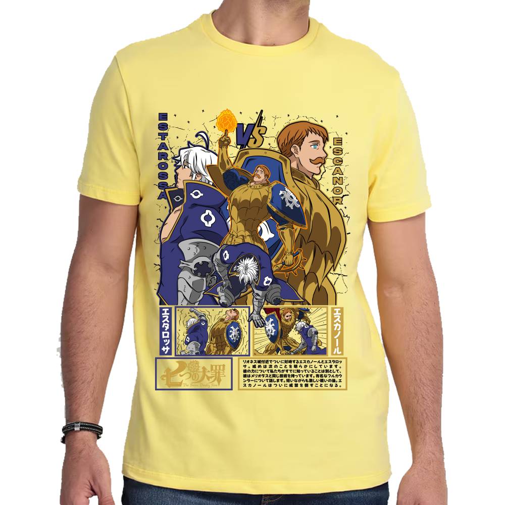 Playera Escanor vs Estarossa Siete Pecados Capitales Algodón Premium #0003049