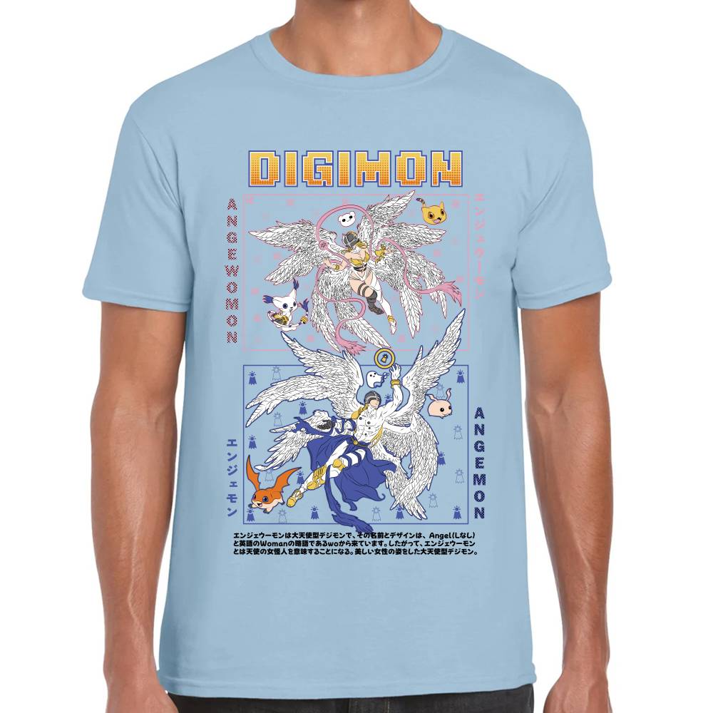 Playera Angemon y Angewomon Digimon #0003050