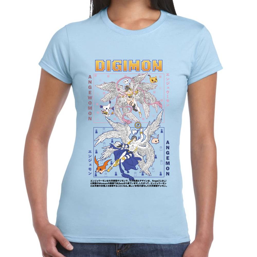 Playera Angemon y Angewomon Digimon #0003050