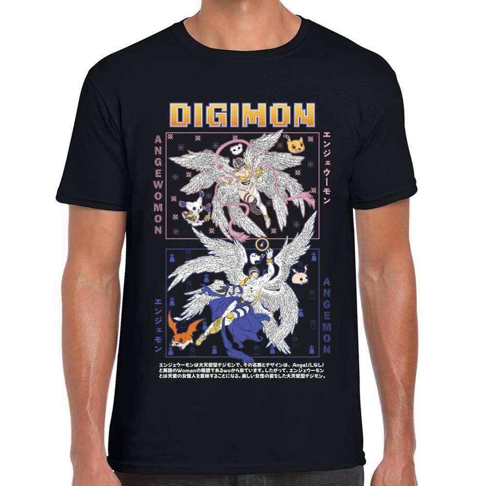 Playera Angemon y Angewomon Digimon #0003050 Imagen principal del producto