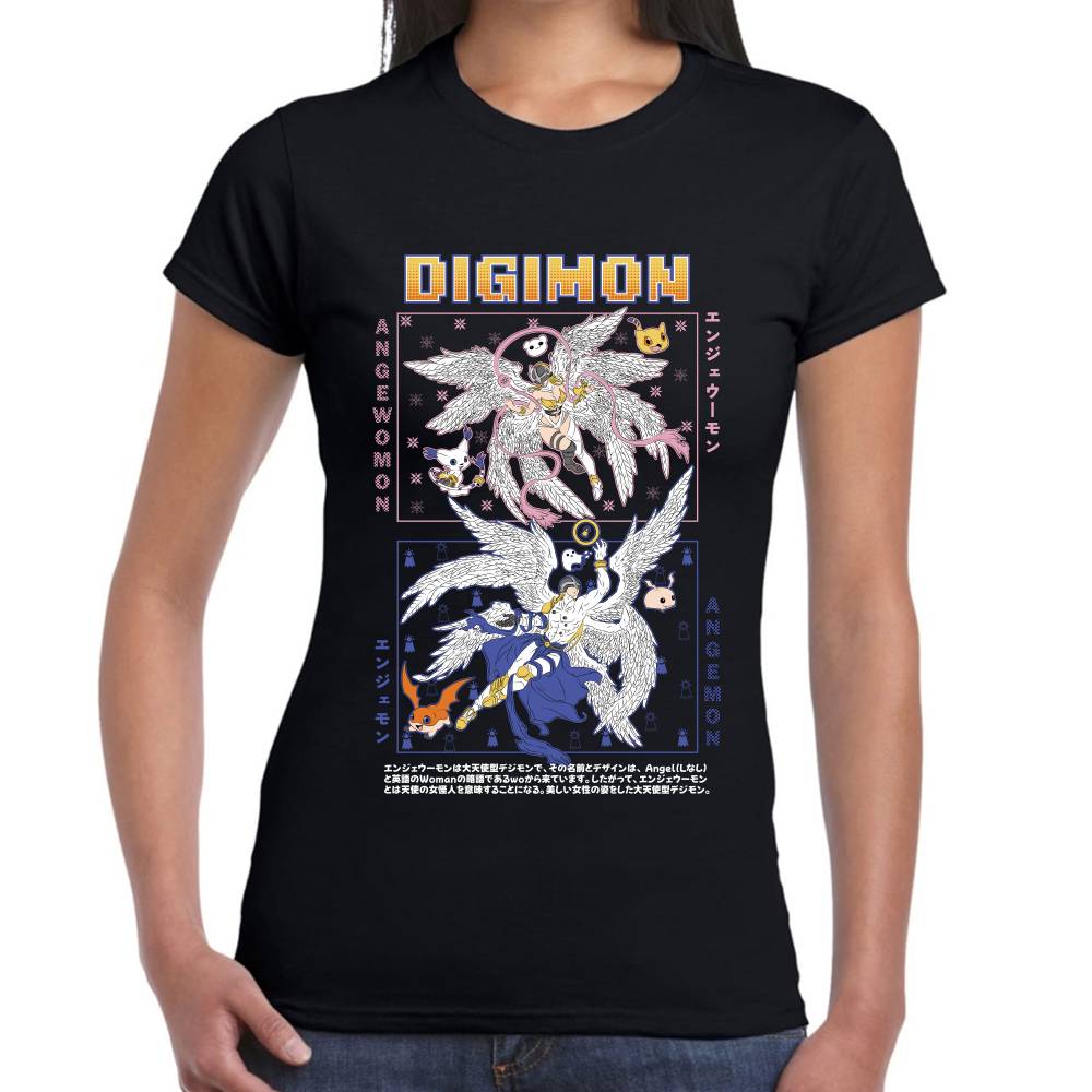 Playera Angemon y Angewomon Digimon #0003050