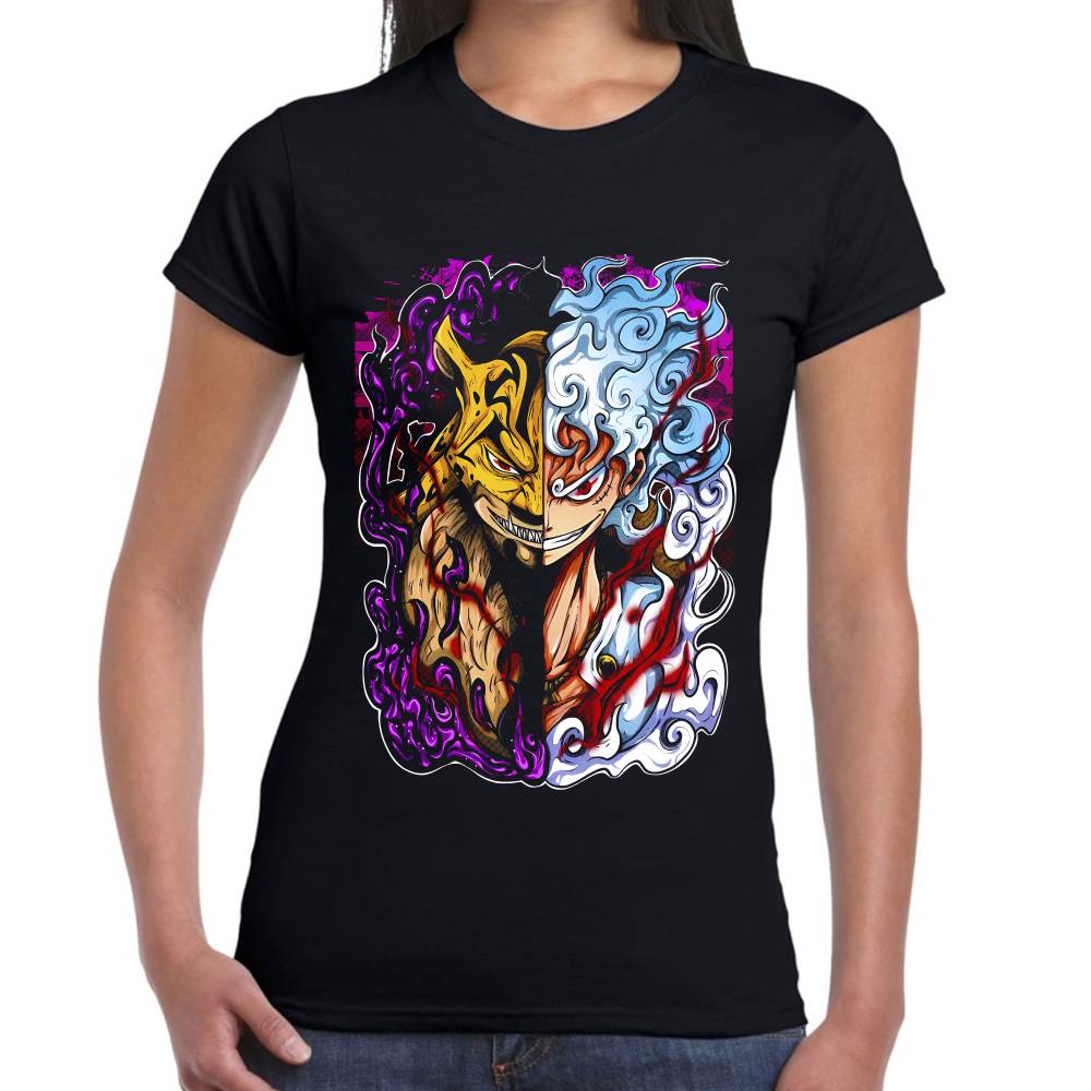 Playera Luffy y Rob Lucci One Piece Algodón Premium #0003055 Imagen secundaria del producto