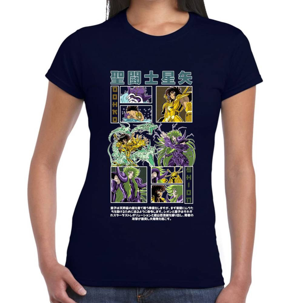 Playera Dohko Vs Shion Caballeros del Zodiaco Algodón Premium #0003077