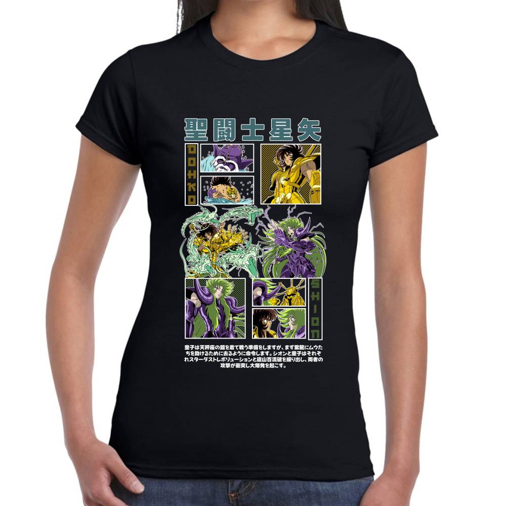 Playera Dohko Vs Shion Caballeros del Zodiaco Algodón Premium #0003077