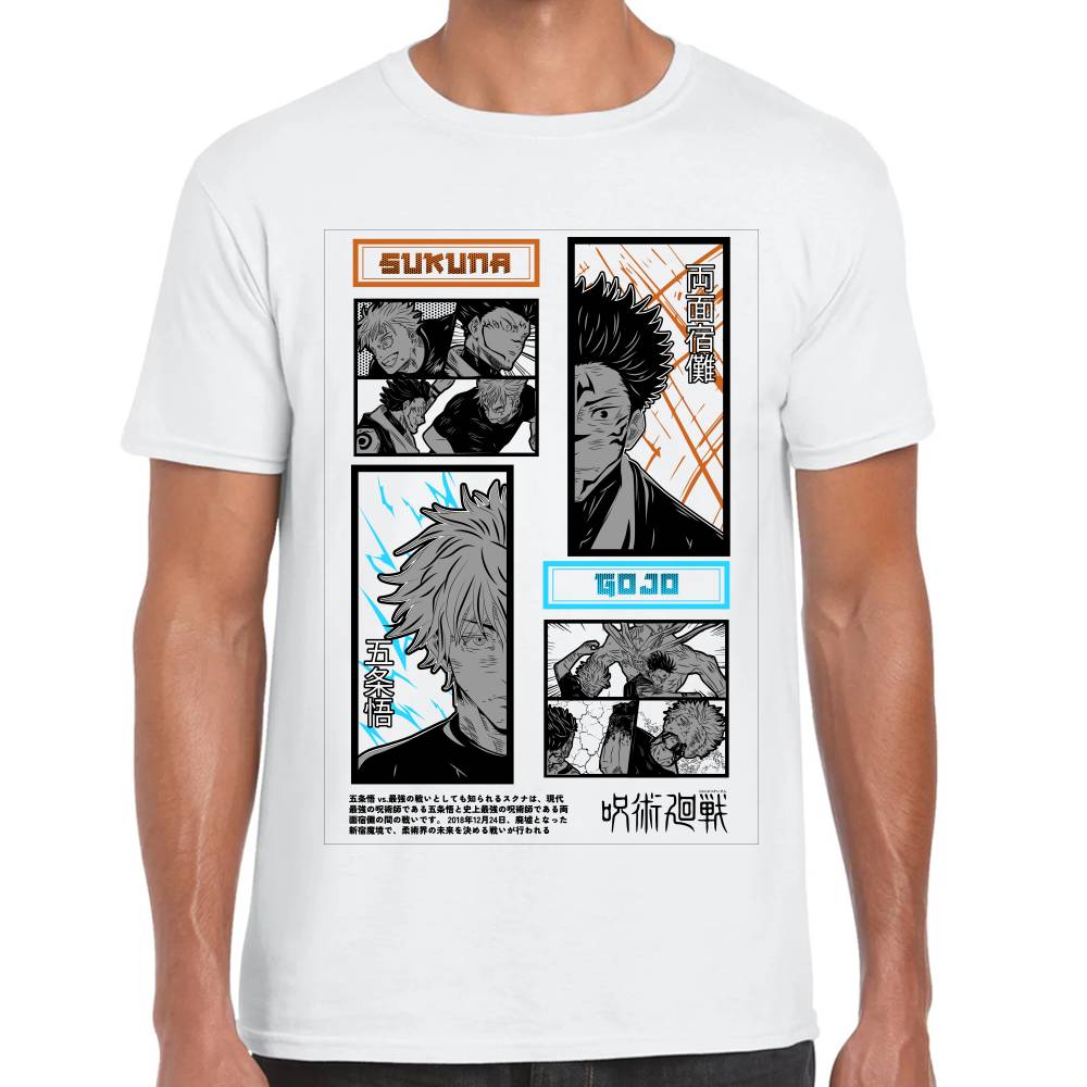 Playera Gojo Vs Sukuna Jujutsu Kaisen Algodón Premium #0003078