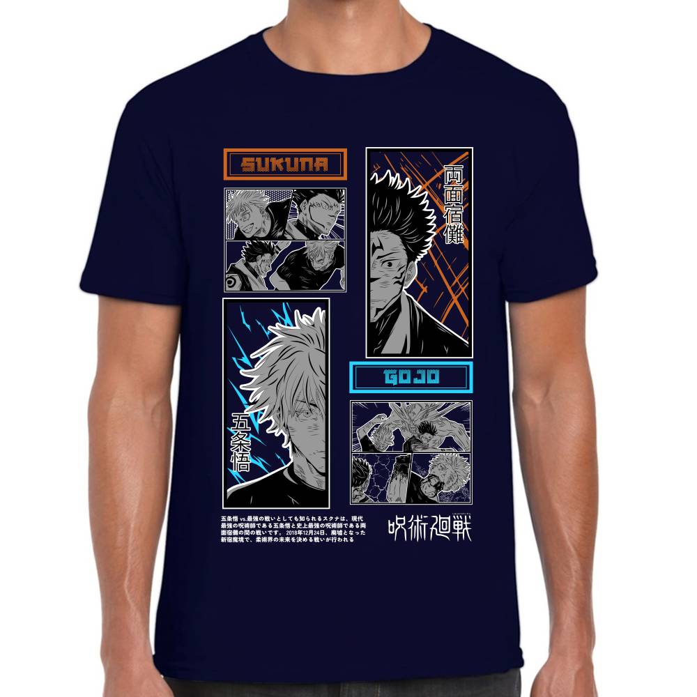 Playera Gojo Vs Sukuna Jujutsu Kaisen Algodón Premium #0003078