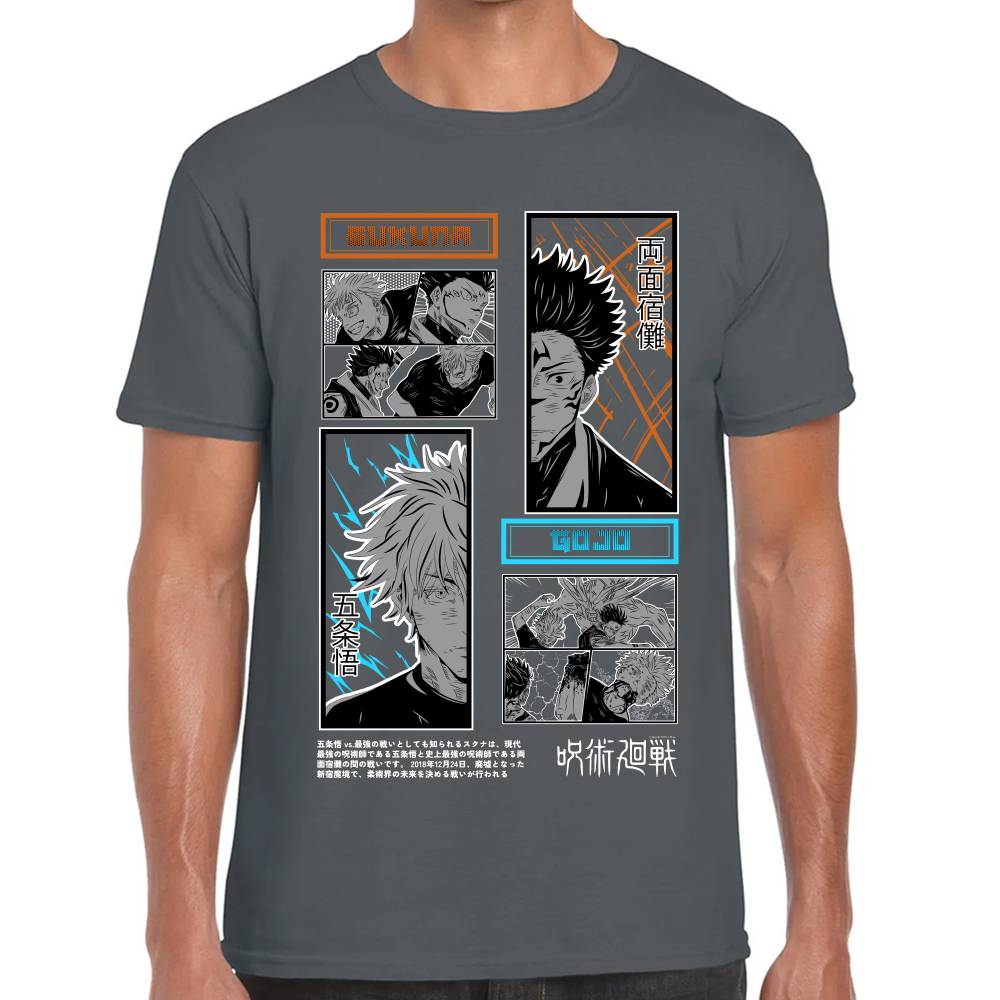Playera Gojo Vs Sukuna Jujutsu Kaisen Algodón Premium #0003078