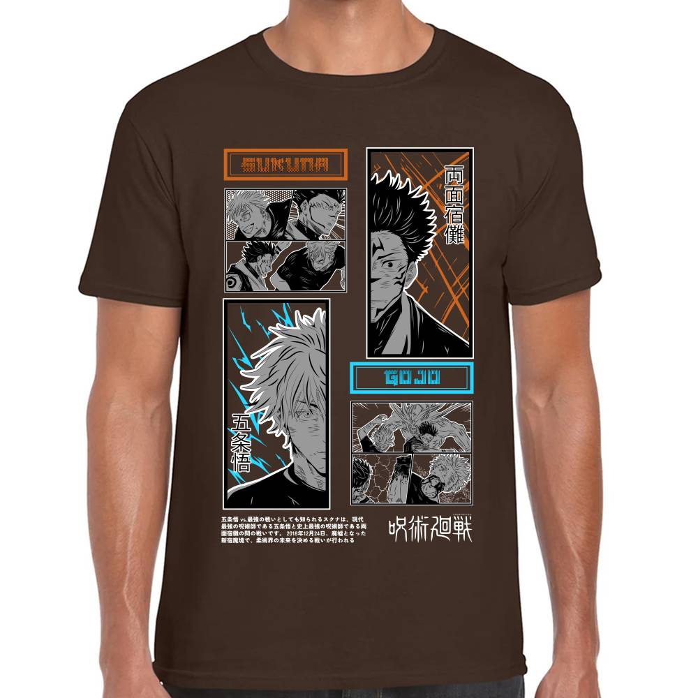 Playera Gojo Vs Sukuna Jujutsu Kaisen Algodón Premium #0003078