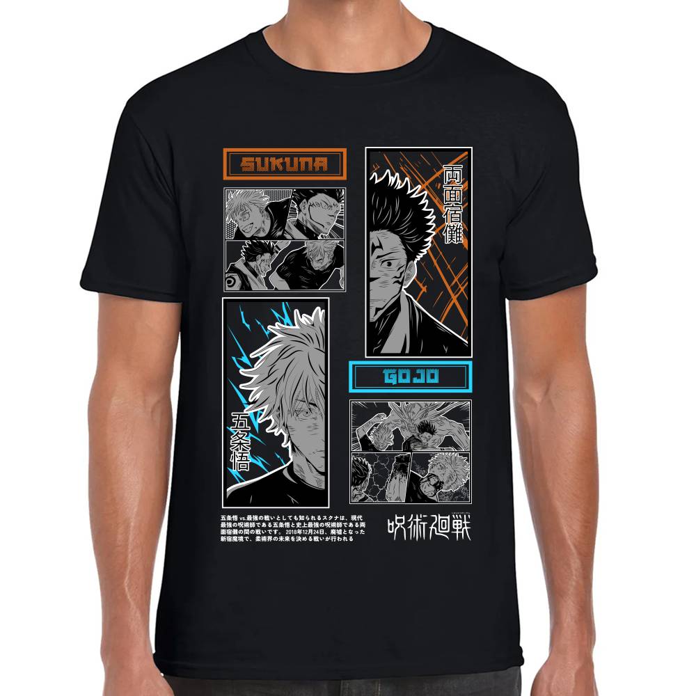 Playera Gojo Vs Sukuna Jujutsu Kaisen Algodón Premium #0003078 Imagen principal del producto