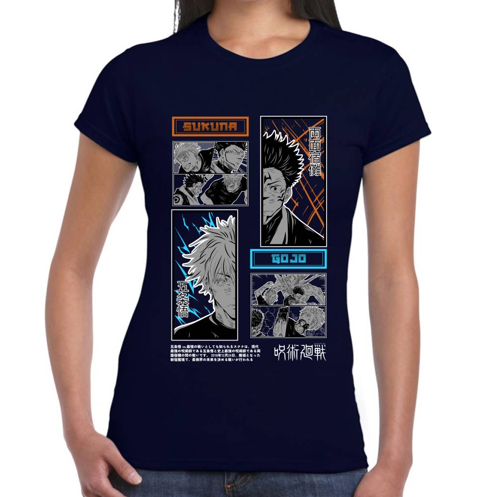 Playera Gojo Vs Sukuna Jujutsu Kaisen Algodón Premium #0003078