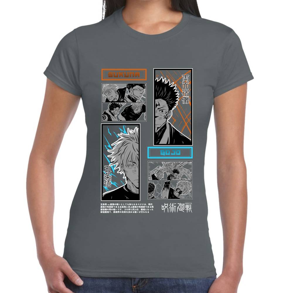 Playera Gojo Vs Sukuna Jujutsu Kaisen Algodón Premium #0003078